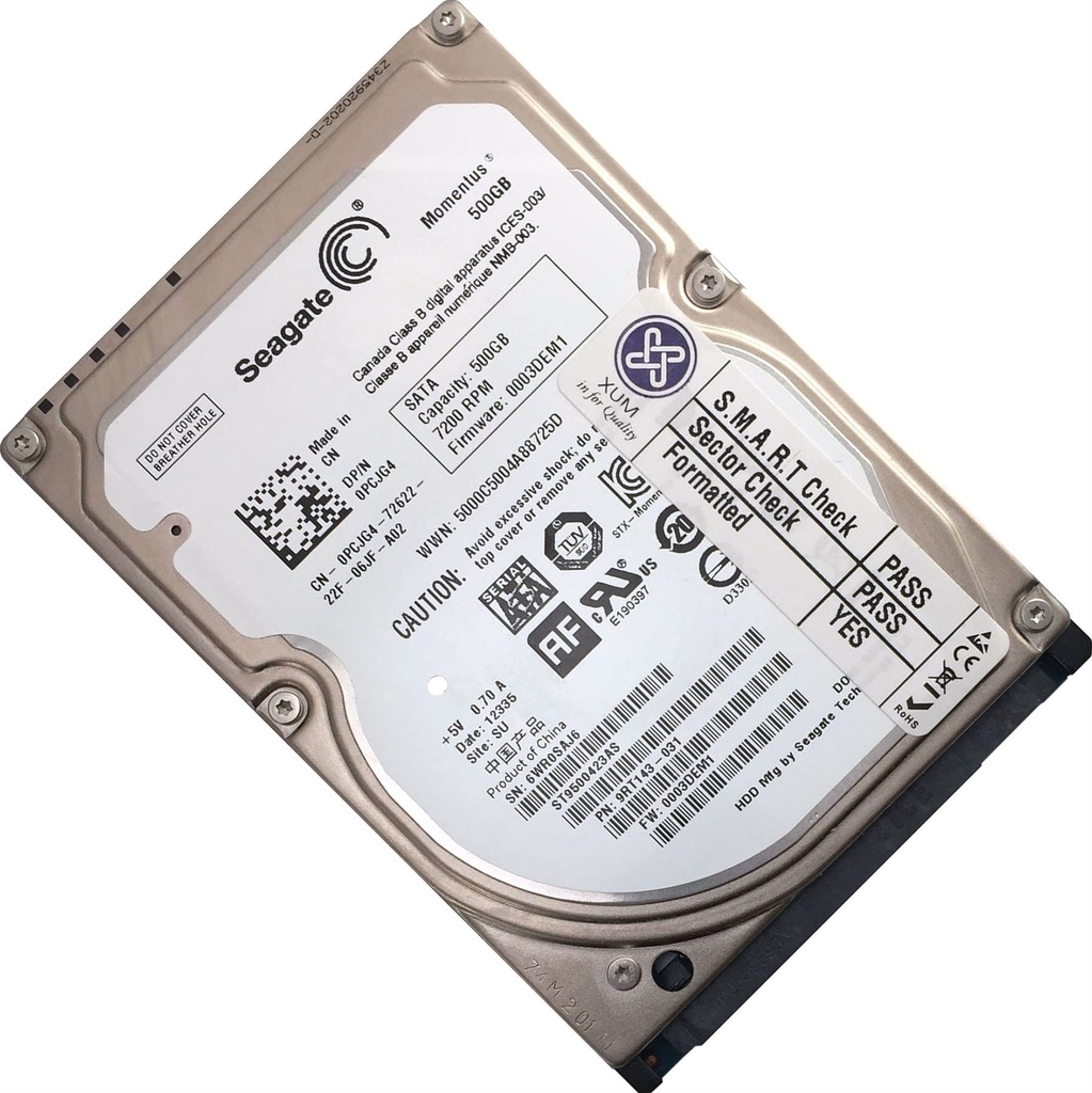 500GB SATA 2.5 Internal Laptop Hard Disk Drive