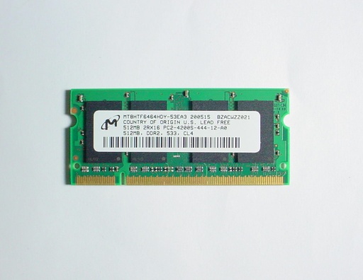 [CLB-T5-FB1] Samsung 512MB DDR2 2R X 16 PC2-5300S-555-12-A3 - Laptop Notebook Memory DIMM /RAM